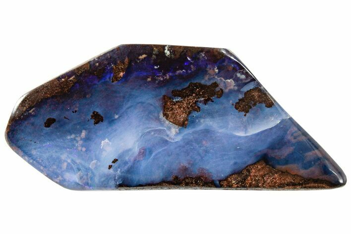 Vivid Blue Boulder Opal Cabochon - Queensland, Australia #227099